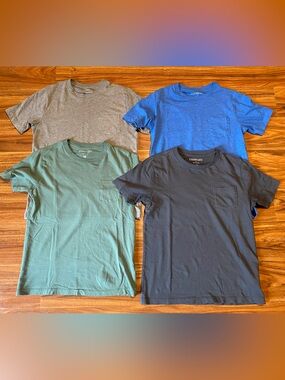 4 J Crew Factory Crewcuts Boys 10 pocket t shirts tee shirt flawed read descript
